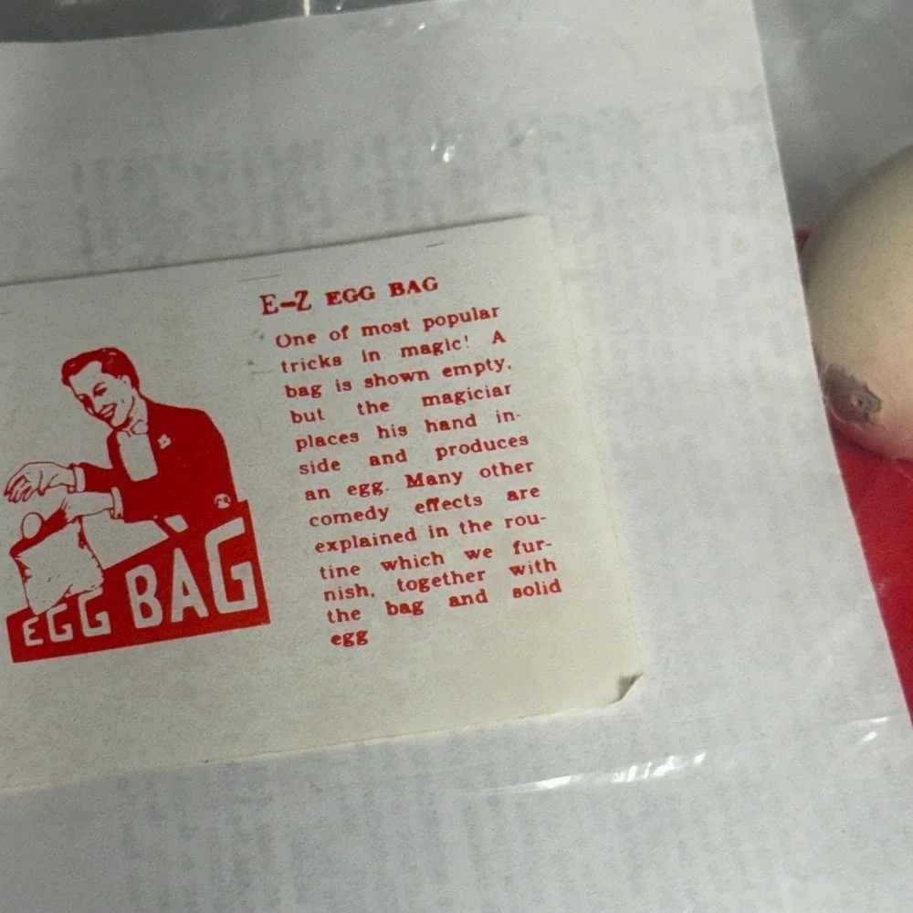 Vintage Magic Trick Lot Magic Tel-A-Vision E.S.P. Color Vision & E-Z‎ Egg Bag